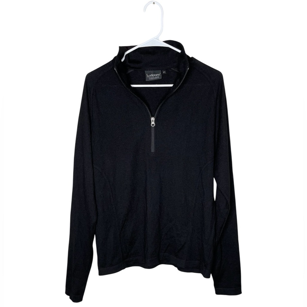 Altiplano Insulation Half Zip Men’s Size Medium 100% Llama Fiber Knit Black